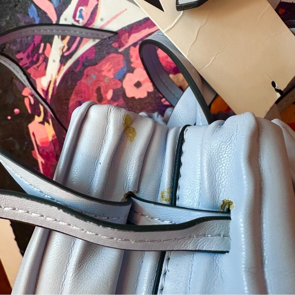 NWT Zara Pleated Drawstring Bucket Bag Periwinkle *See all Pics* - Picture 5 of 5